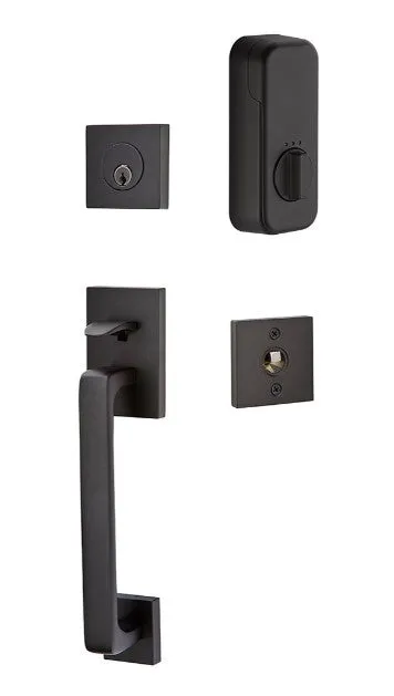 Emtek Single Cylinder Baden Handleset EMPowered Motorized Smart Lock Upgrade With Arts & Crafts Lever