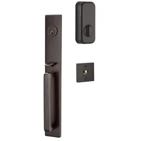 Emtek Single Cylinder Lausanne Handleset EMPowered Motorized Smart Lock Upgrade With Octagon Knob