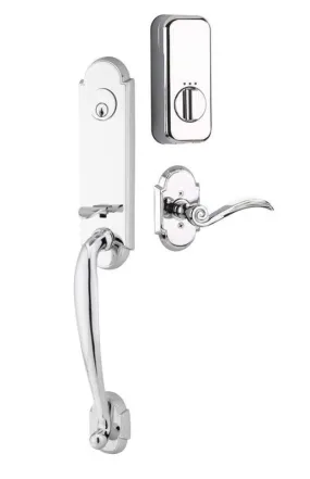 Emtek Single Cylinder Richmond Handleset EMPowered Motorized Smart Lock Upgrade With Norwich Knob