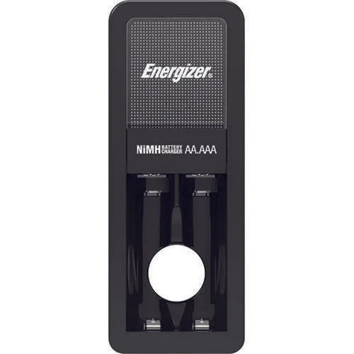 Energizer Rechargeable Mini 2-Bay AA 1300mAh / AAA Battery Charger with EU Plug, LED Status Indicator, and Automatic Shut Off System