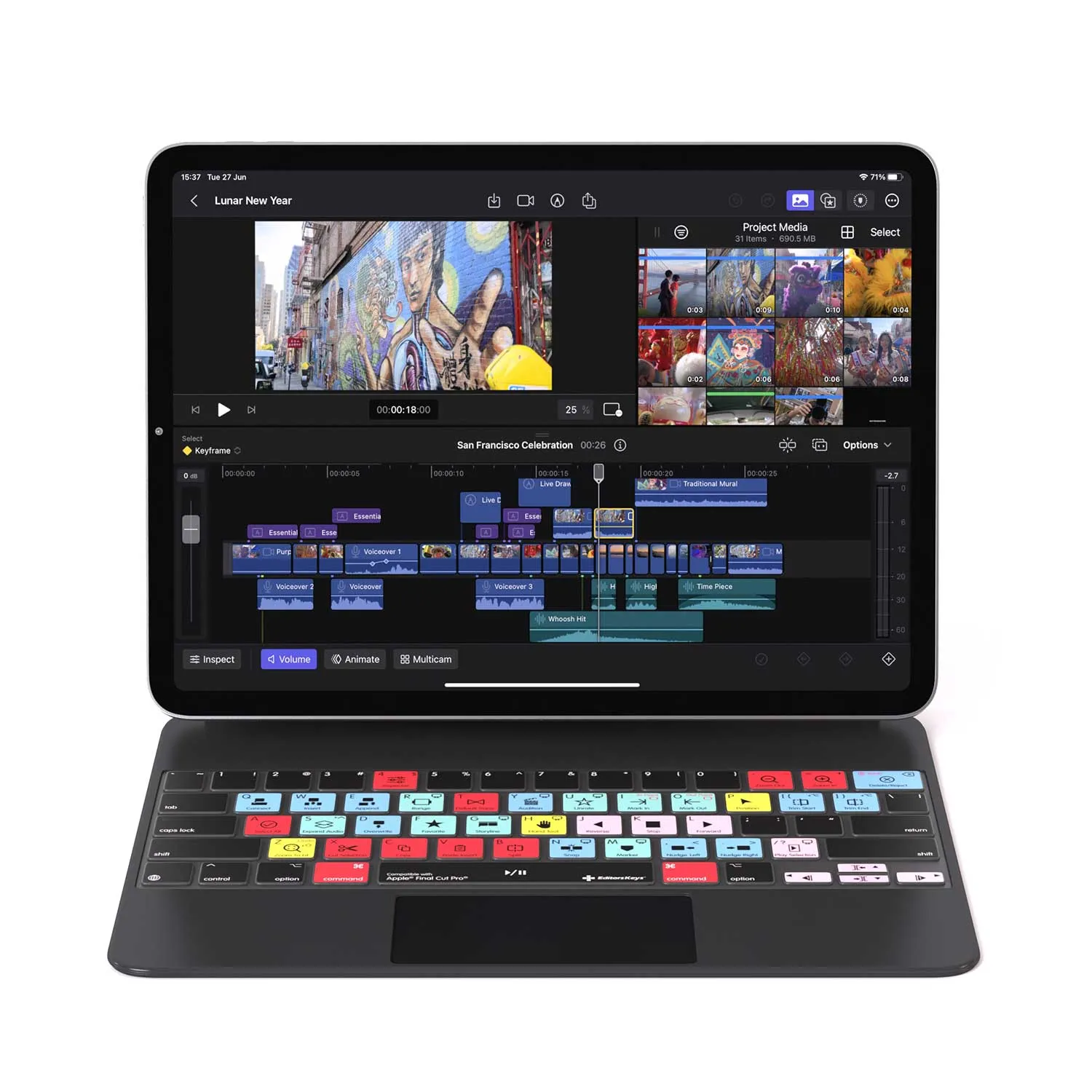 Final Cut Pro Keyboard Cover for iPad Magic Case