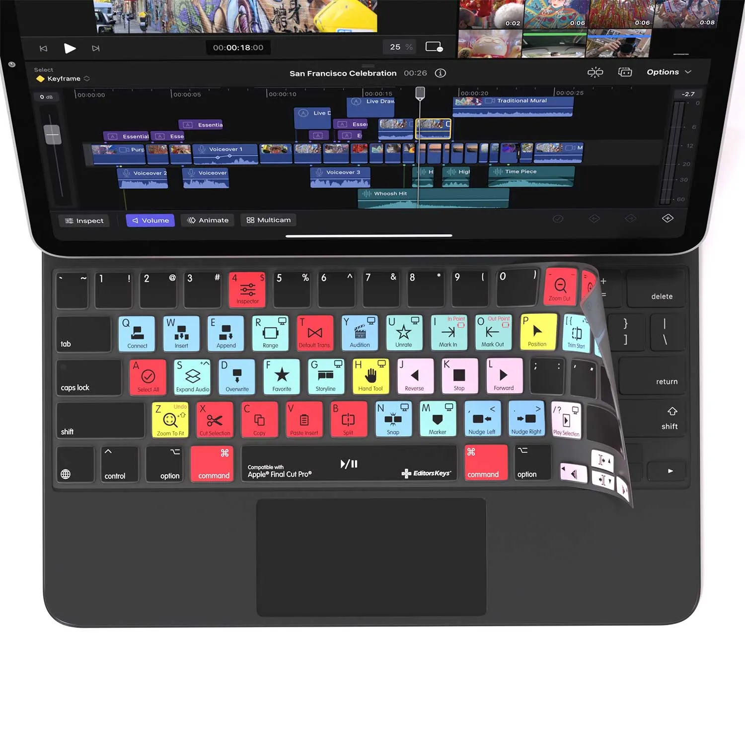 Final Cut Pro Keyboard Cover for iPad Magic Case