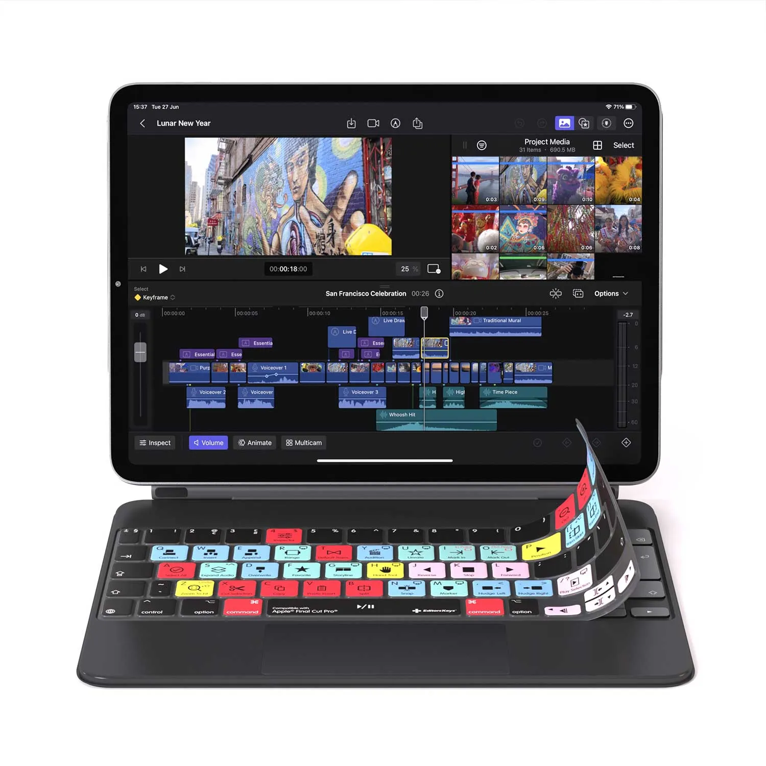 Final Cut Pro Keyboard Cover for iPad Magic Case