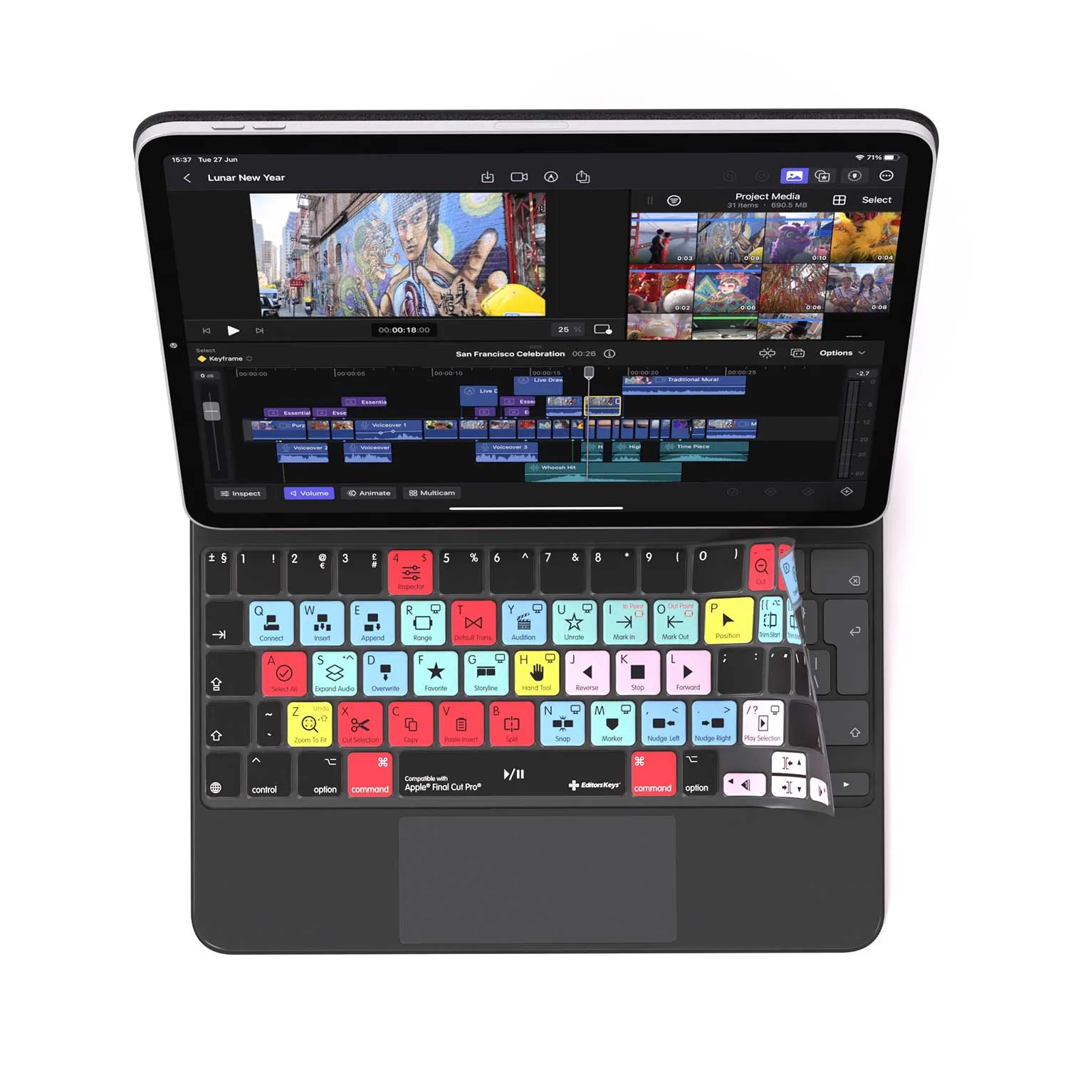 Final Cut Pro Keyboard Cover for iPad Magic Case