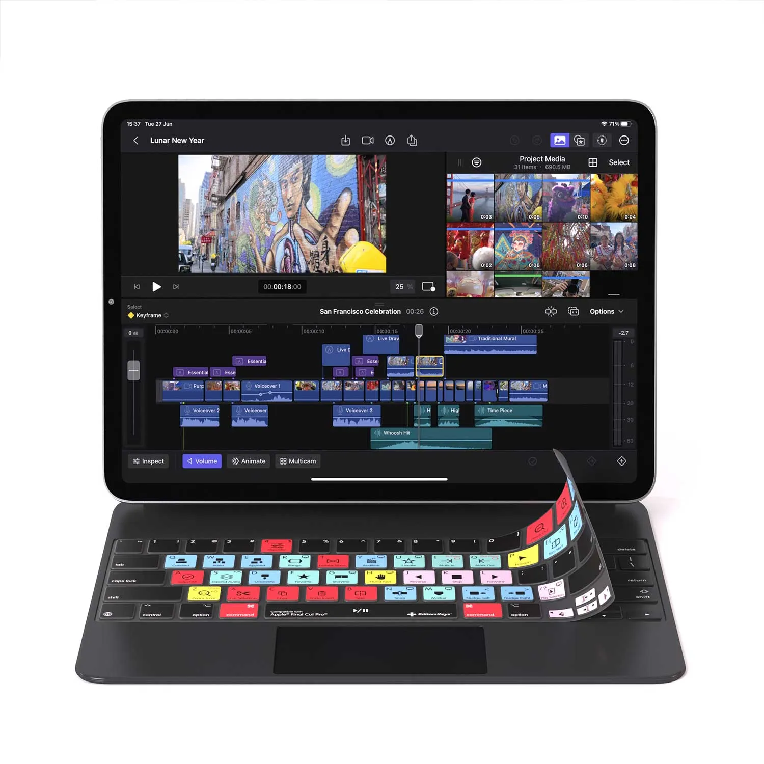 Final Cut Pro Keyboard Cover for iPad Magic Case