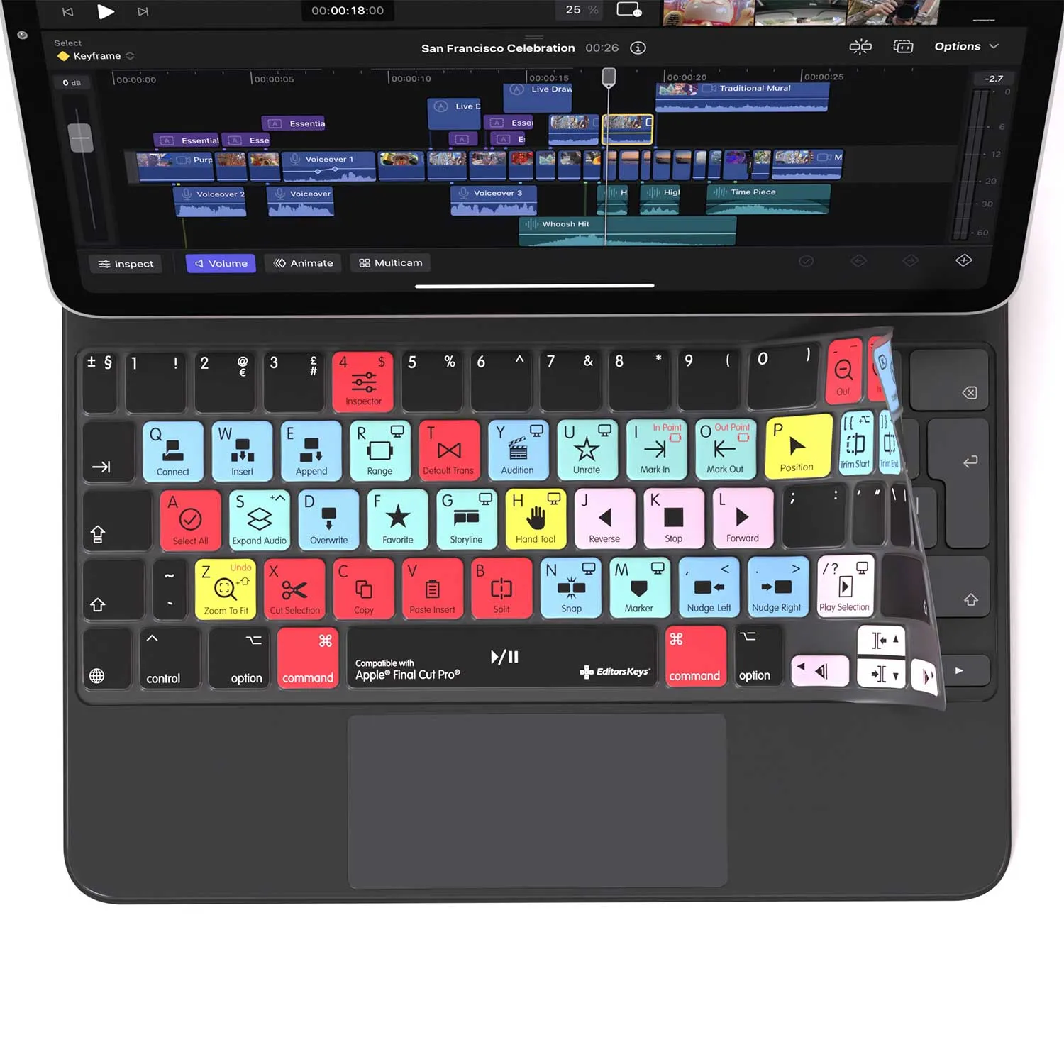 Final Cut Pro Keyboard Cover for iPad Magic Case