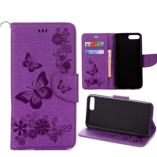 Flower Leather Wallet Cover For Samsung Galaxy