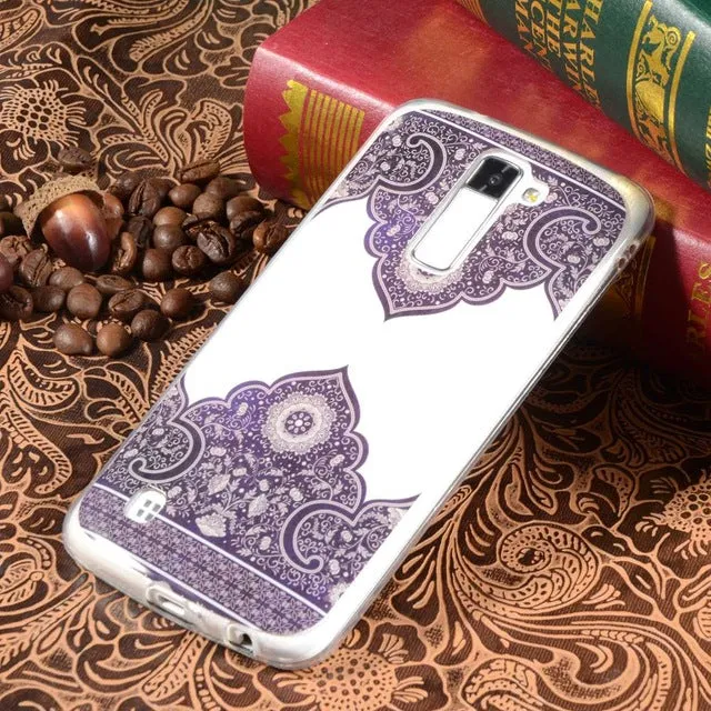 For LG K7 K8 Lte K10 Silicone Case Retro Tribe Cartoon Rubber TPU Case For LG K7 M1/ LG K8 Lte K350/ LG K10 M2 Phone Cases Cover