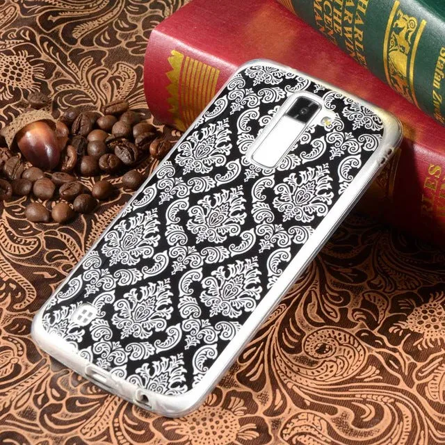 For LG K7 K8 Lte K10 Silicone Case Retro Tribe Cartoon Rubber TPU Case For LG K7 M1/ LG K8 Lte K350/ LG K10 M2 Phone Cases Cover