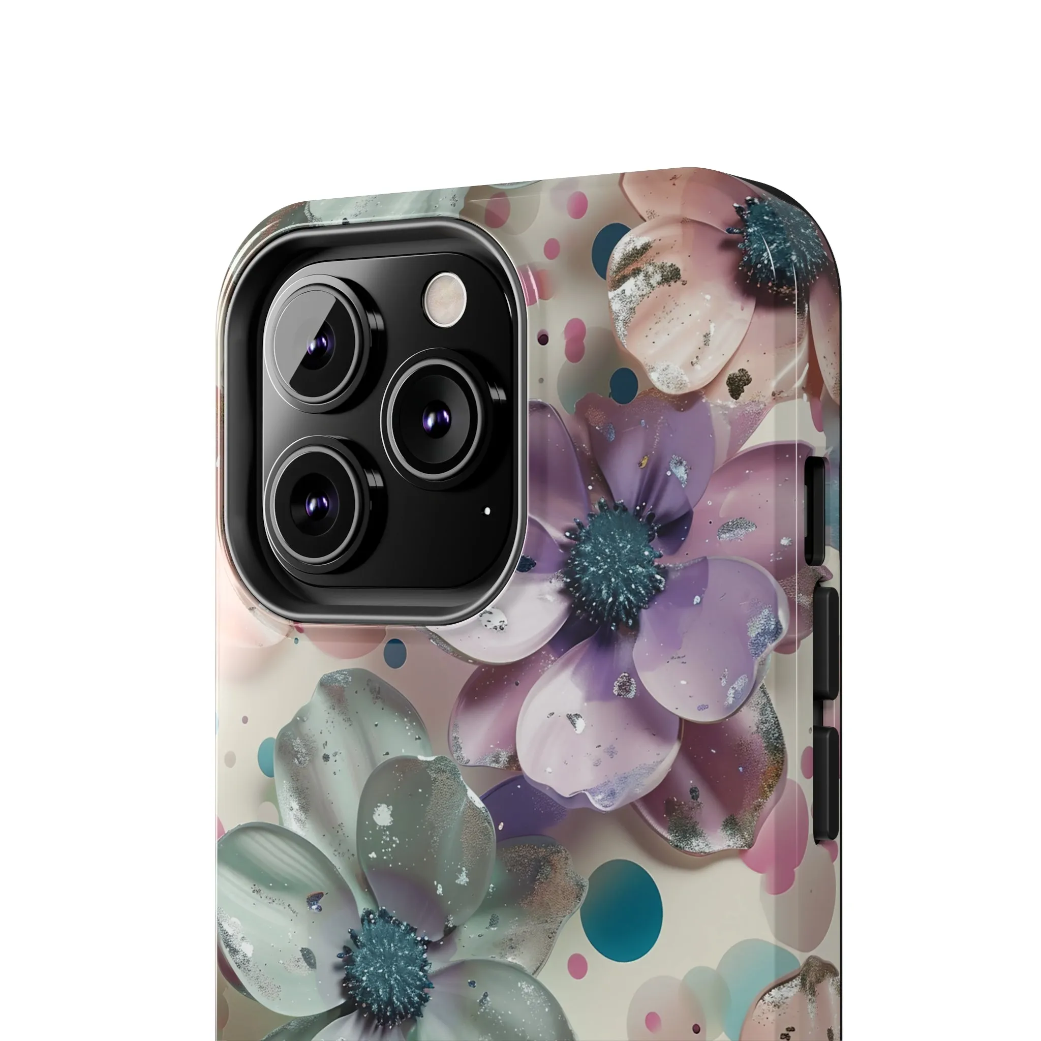 Fun Pastel Flowers Digital print Design Tough Phone Case compatible with a large variety of iPhone models, Gift, Phone Case