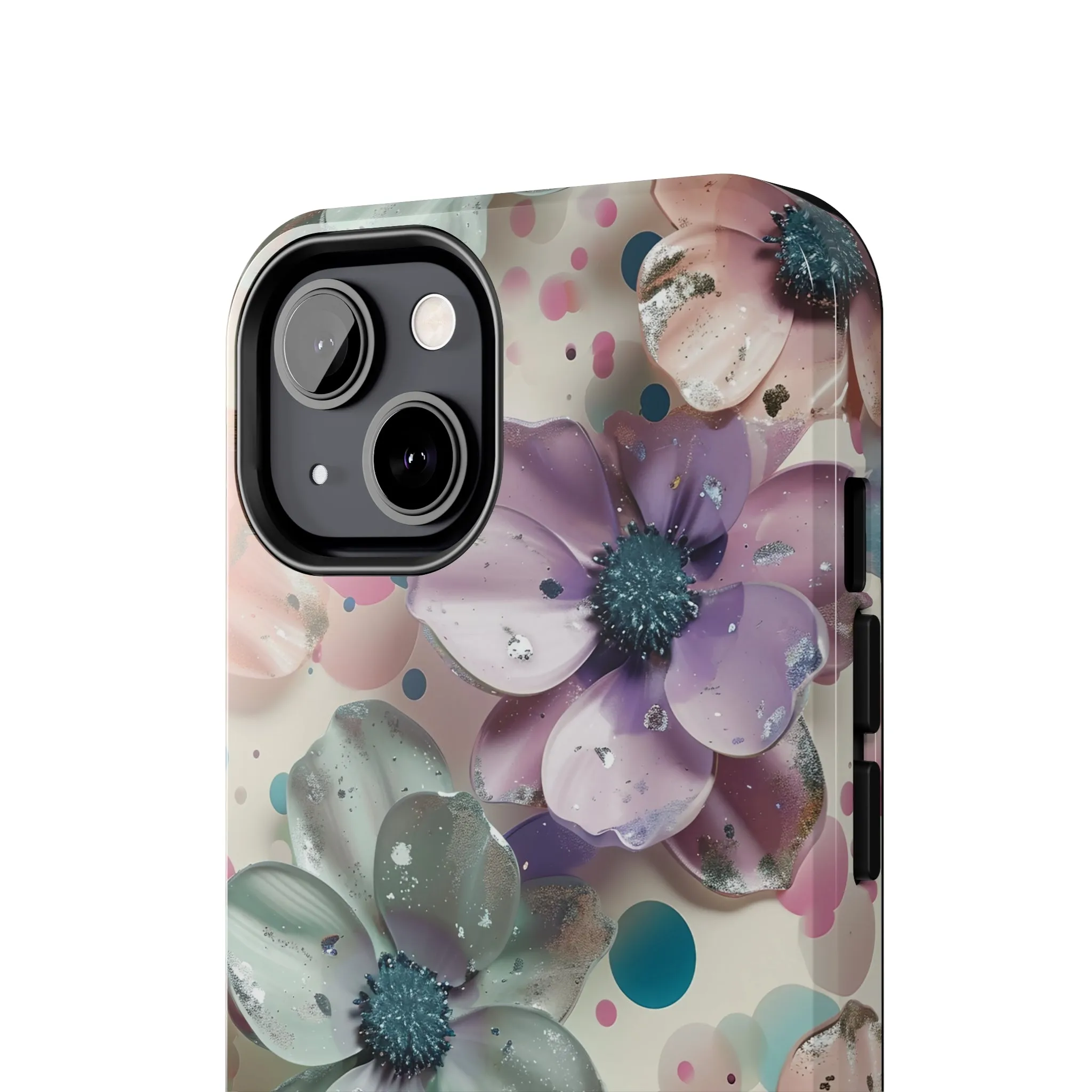 Fun Pastel Flowers Digital print Design Tough Phone Case compatible with a large variety of iPhone models, Gift, Phone Case