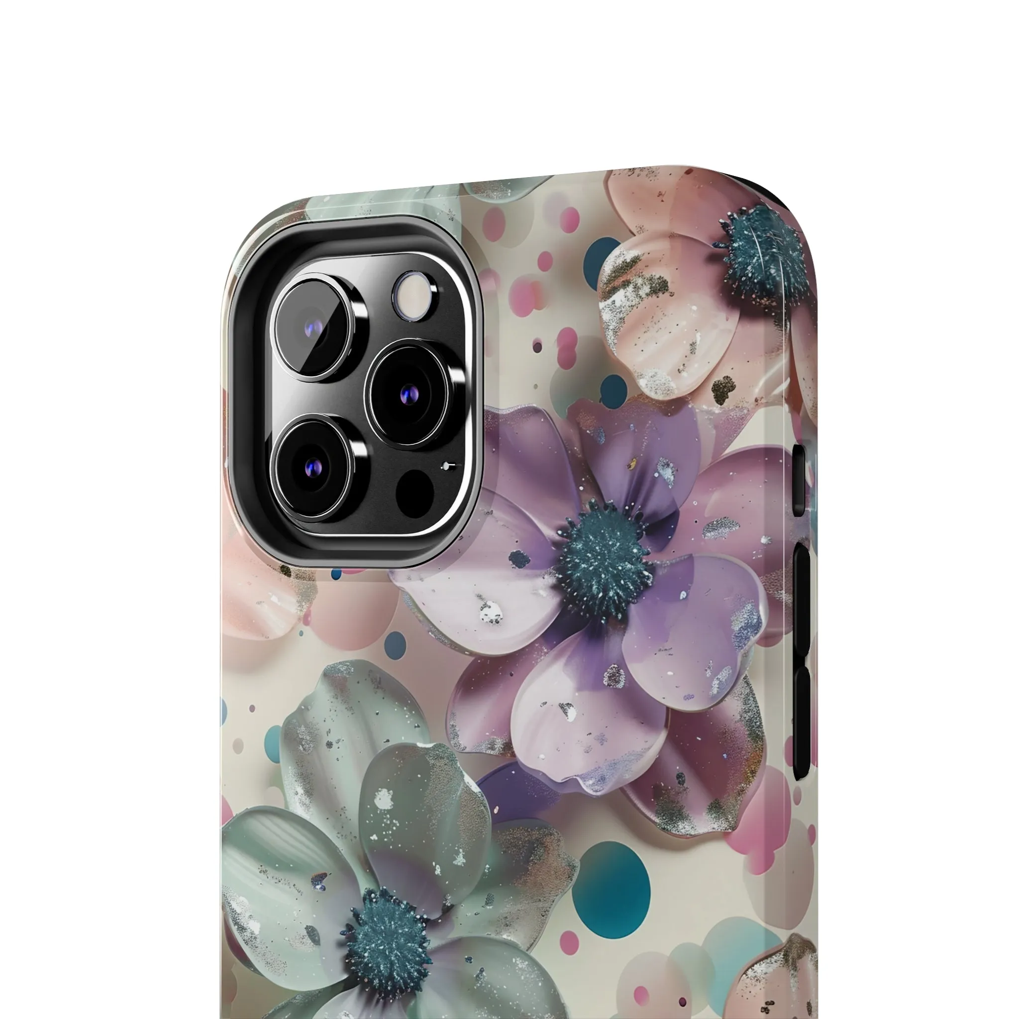 Fun Pastel Flowers Digital print Design Tough Phone Case compatible with a large variety of iPhone models, Gift, Phone Case