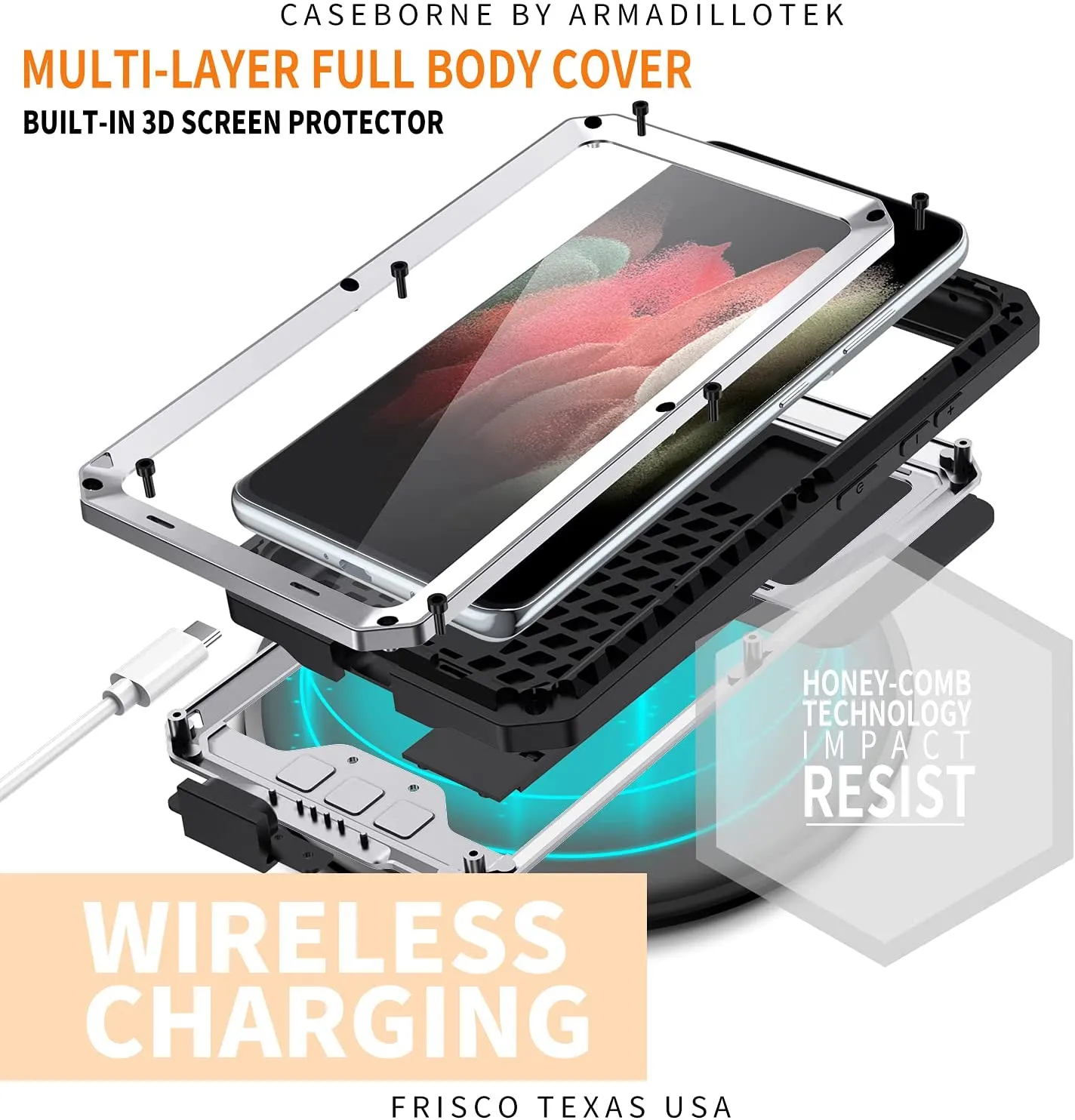 Galaxy S21 Ultra Aluminum Metal Gorilla Shockproof Military Heavy Duty Case