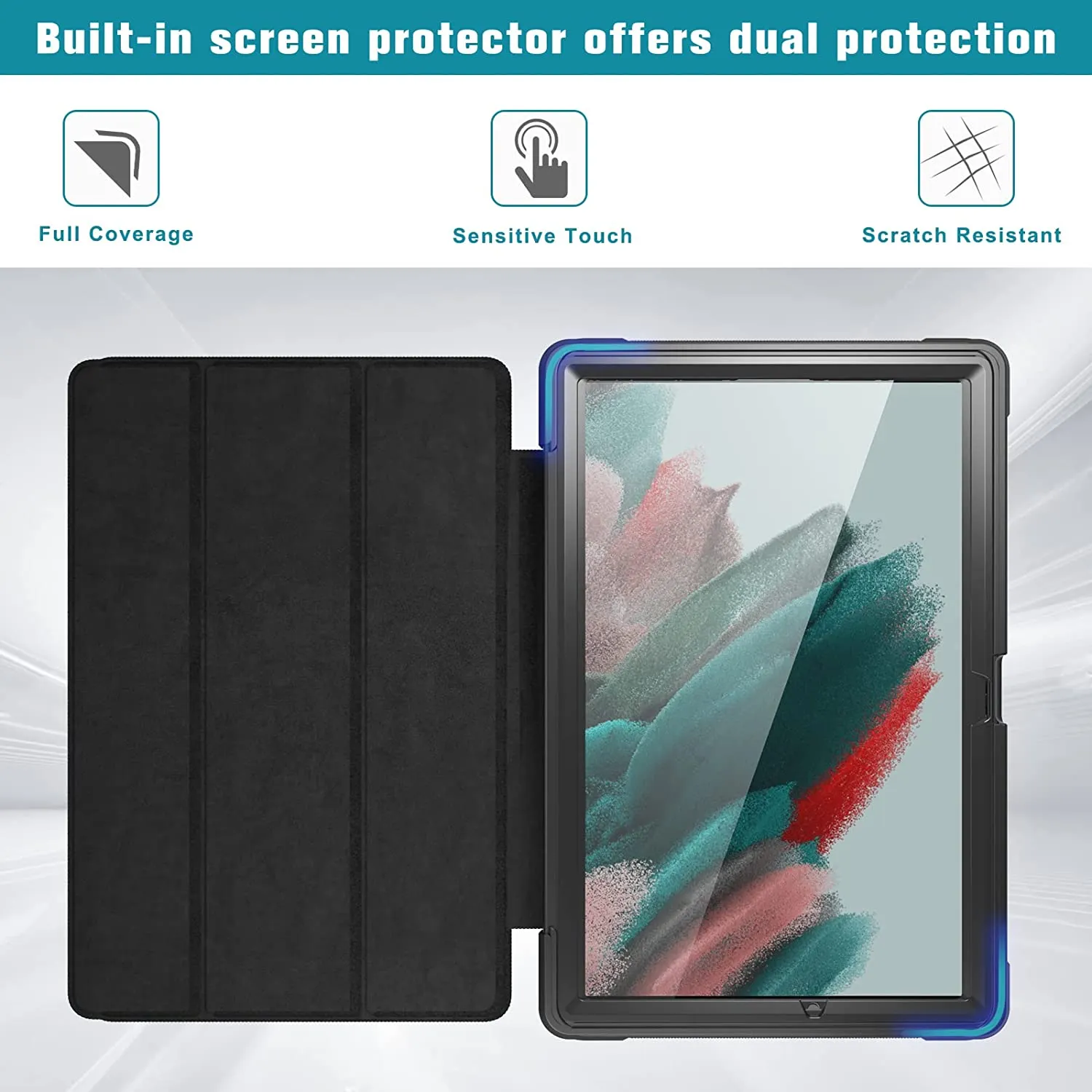 Galaxy Tab A8 10.5 X200/ X205/ X207 Tri-fold Full-Body Stand Case | ProCase