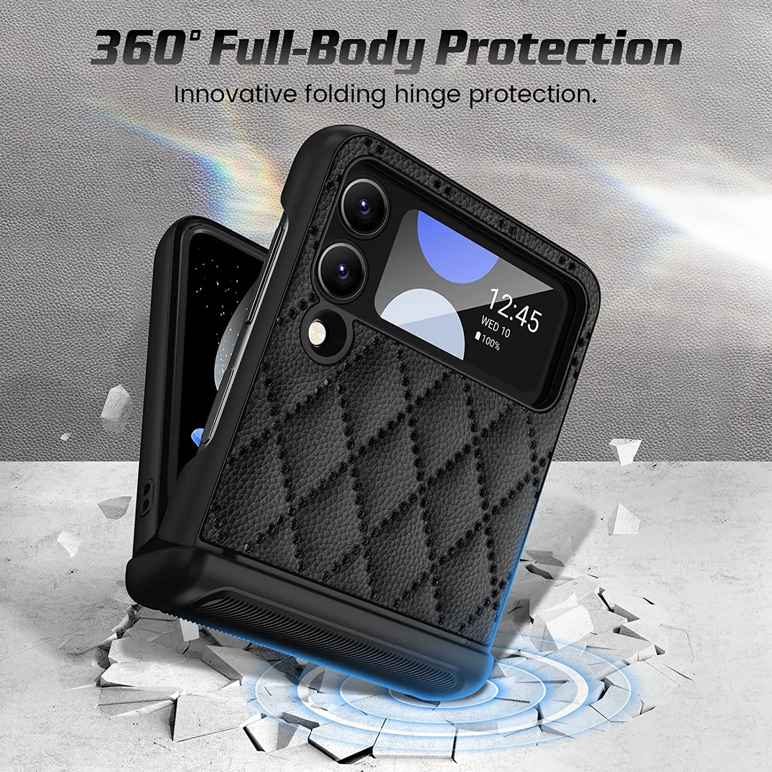 Galaxy Z Flip 4 Leather Hinge Protection Case