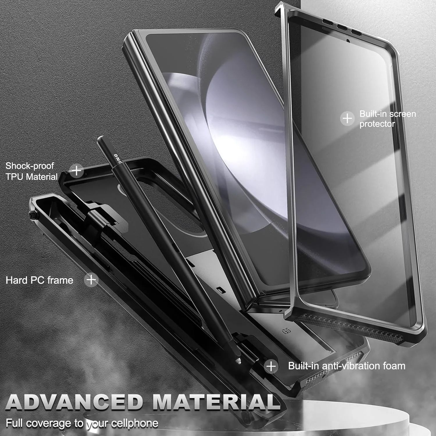 Galaxy Z Fold 5 5G Heavy Duty Shockproof Case with Built-in Screen Protector | ProCase