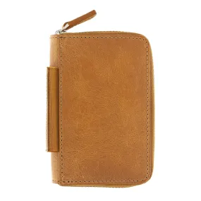 Galen Leather EDC Wallet in Crazy Horse Honey Ochre