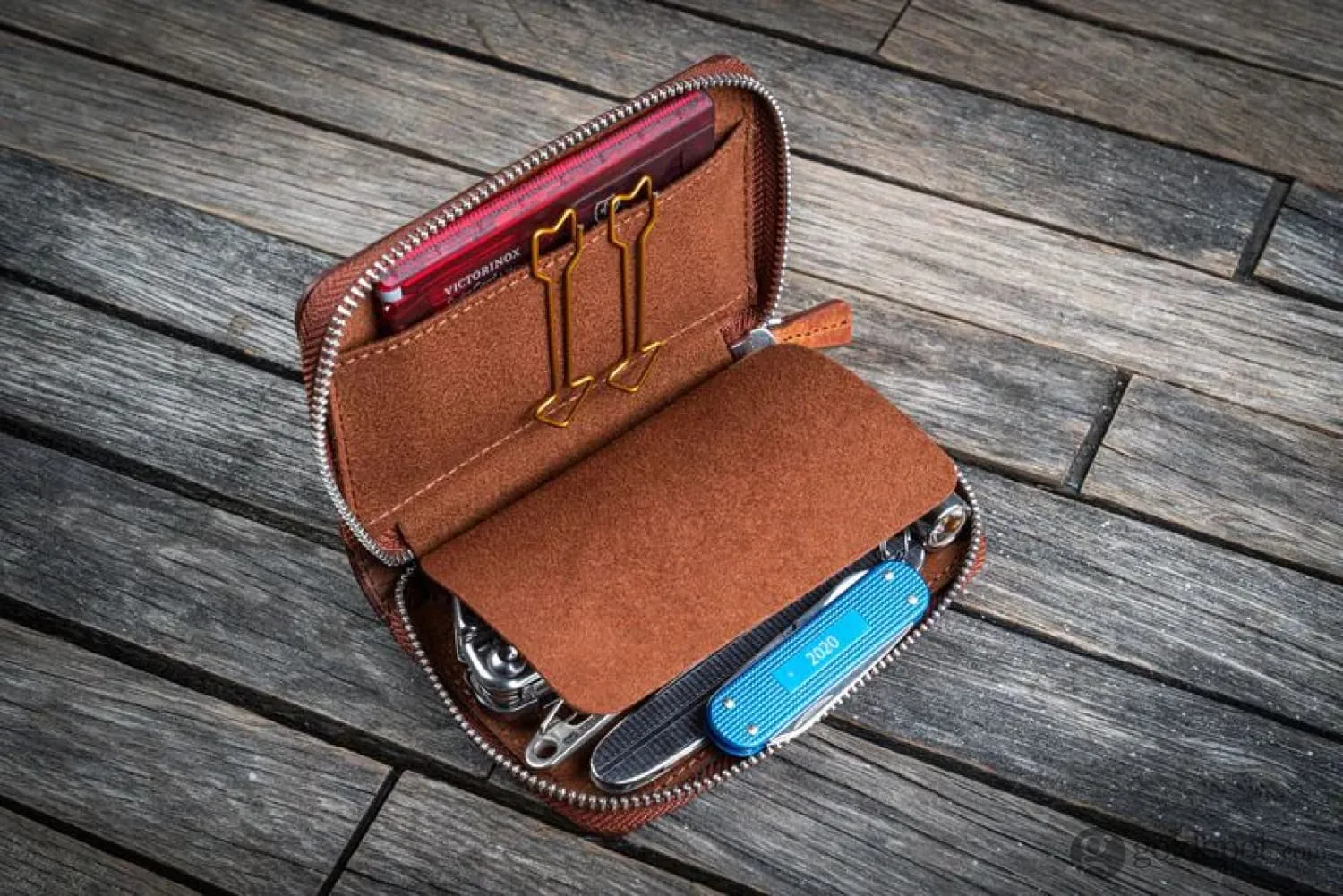 Galen Leather EDC Wallet in Crazy Horse Tan