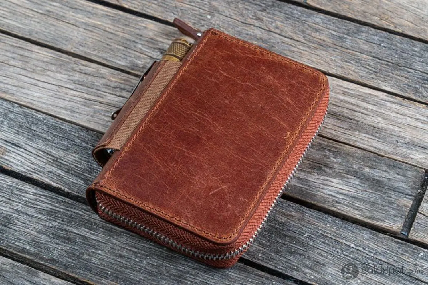 Galen Leather EDC Wallet in Crazy Horse Tan