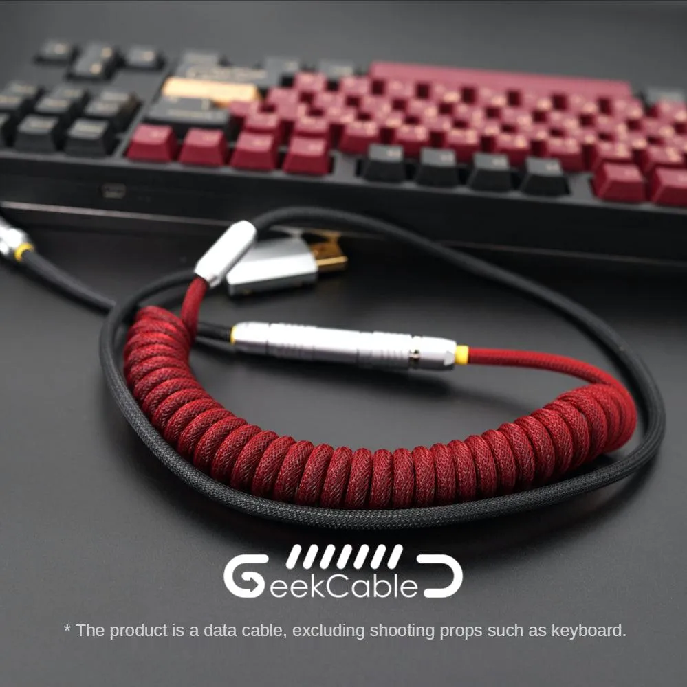 GeekCable Red Handmade Customized Mechanical Keyboard Data Cable