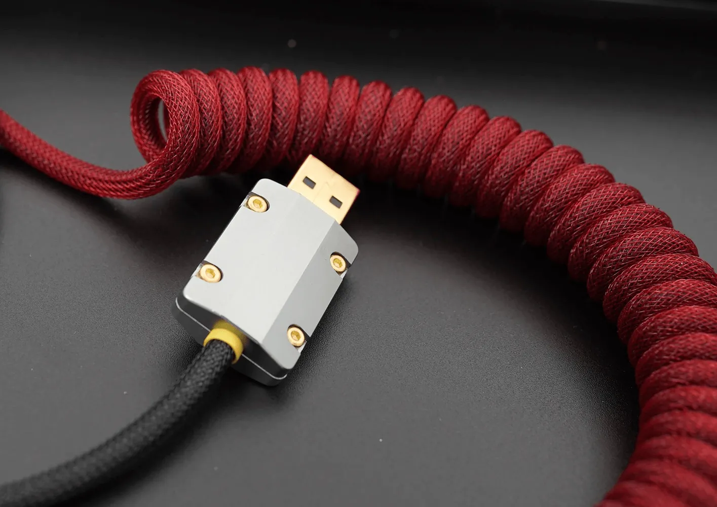 GeekCable Red Handmade Customized Mechanical Keyboard Data Cable