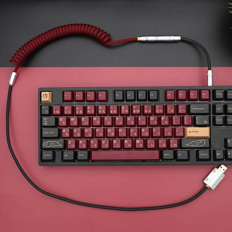 GeekCable Red Handmade Customized Mechanical Keyboard Data Cable