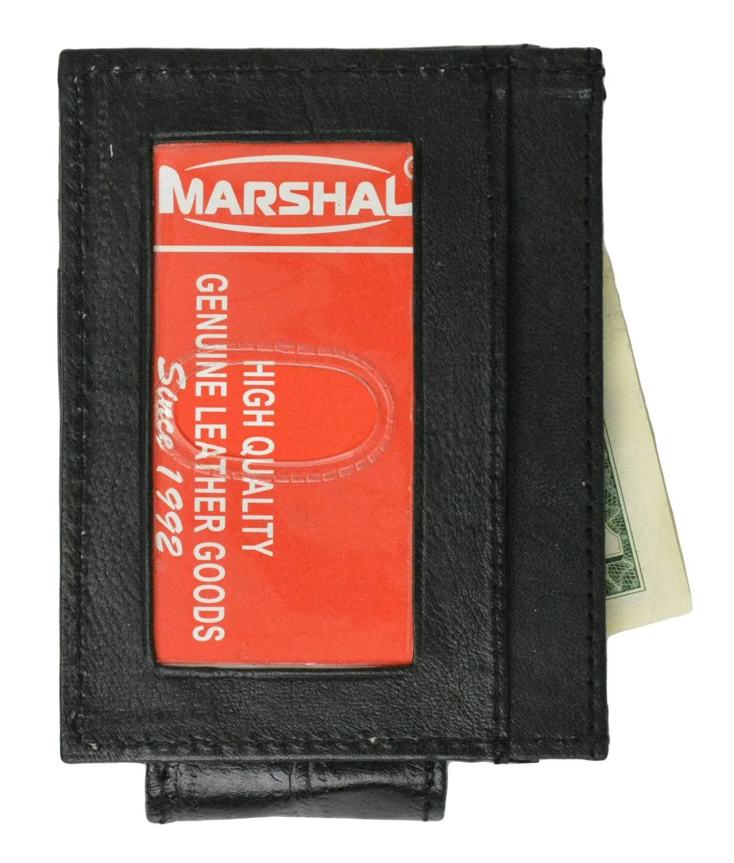 Genuine Leather Money Clip front pocket wallet with magnet clip and card ID Case 910E CF (C)