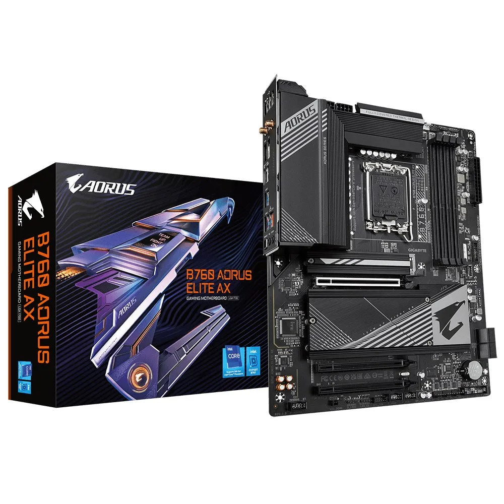 Gigabyte B760 Aorus Elite Ax Motherboard - Supports Intel Core 14Th Gen Cpus, 12 1 1 Phases Vrm, Up To 7800Mhz Ddr5 (Oc)