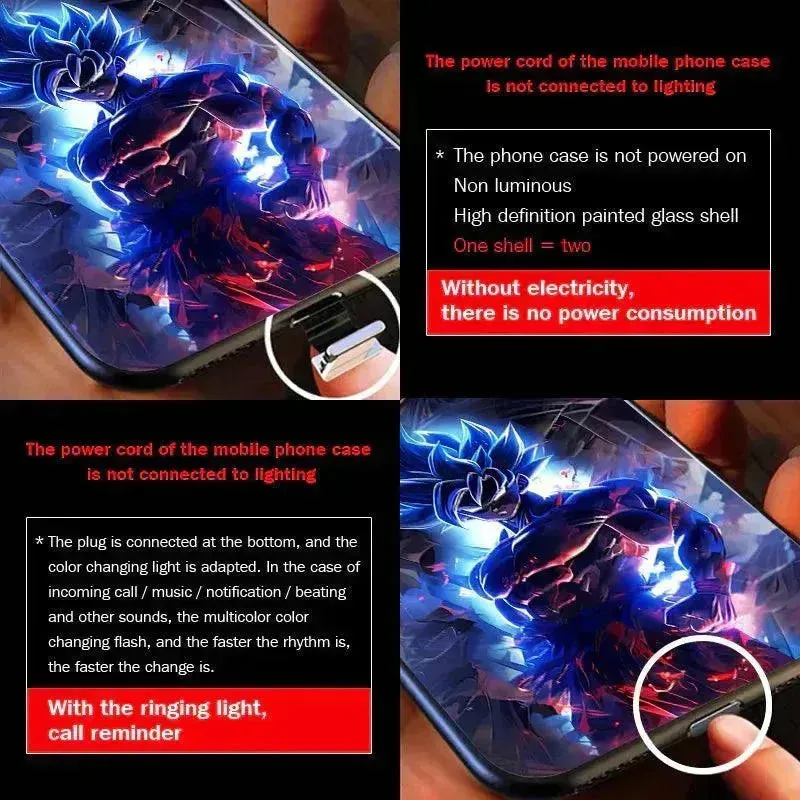 Glowing Goku Voice Controlled Smart LED Cover (For iPhone)