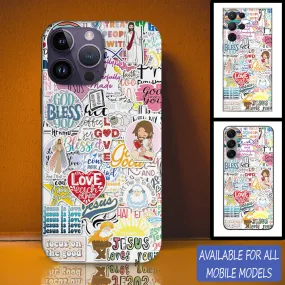 God Bless You Sticker Personalized Phone Case - Christian Phone Case - Bible Verse Phone Case