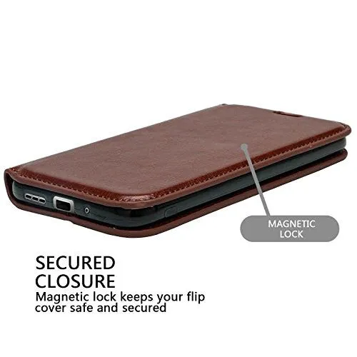 Google Pixel XL Case, Pu Leather Magnetic Fold[Kickstand] Wallet Case with ID & Card Slots for Google Pixel XL - Brown