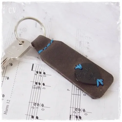 Guitar Pick Keychain ~