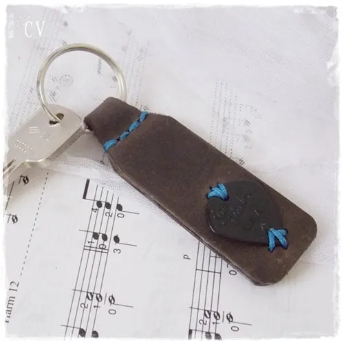 Guitar Pick Keychain ~