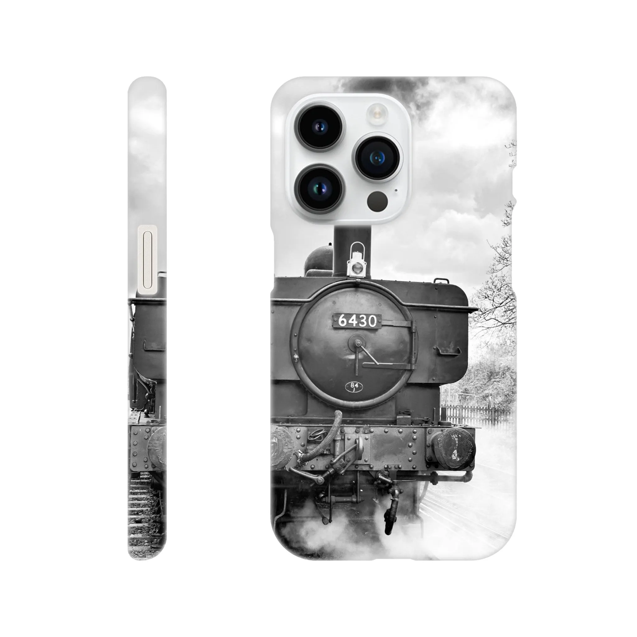 Gwilli Express Steam Train B&W Slim case Mobile Phone