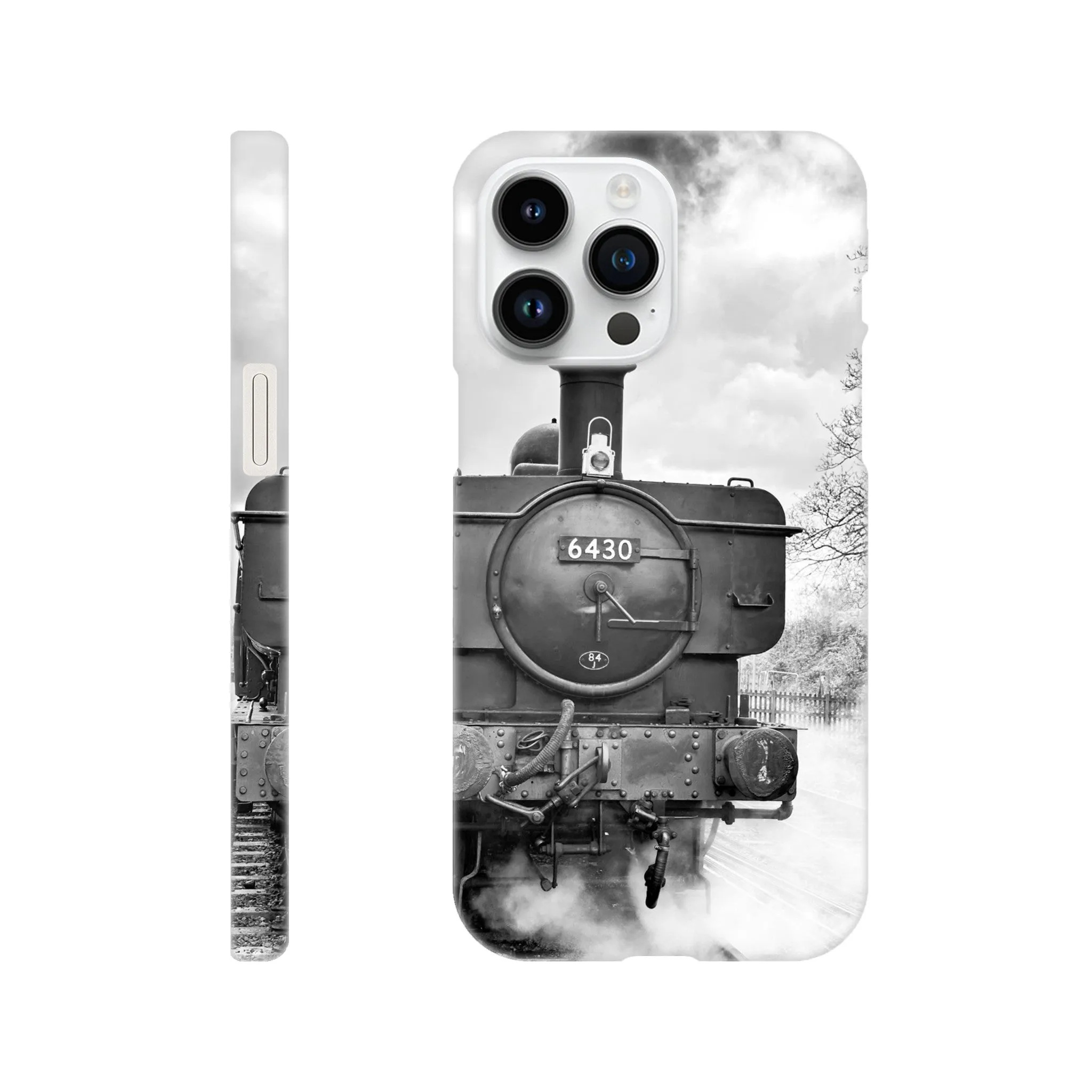 Gwilli Express Steam Train B&W Slim case Mobile Phone