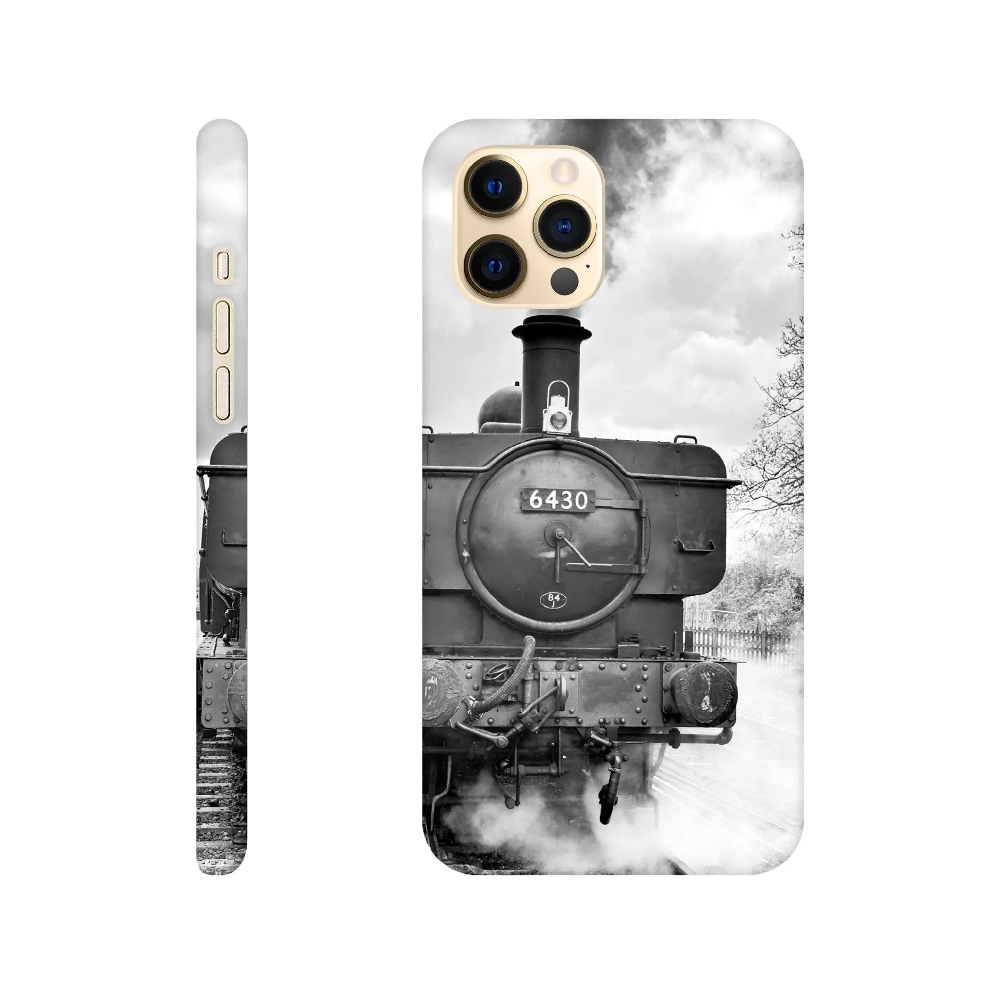 Gwilli Express Steam Train B&W Slim case Mobile Phone