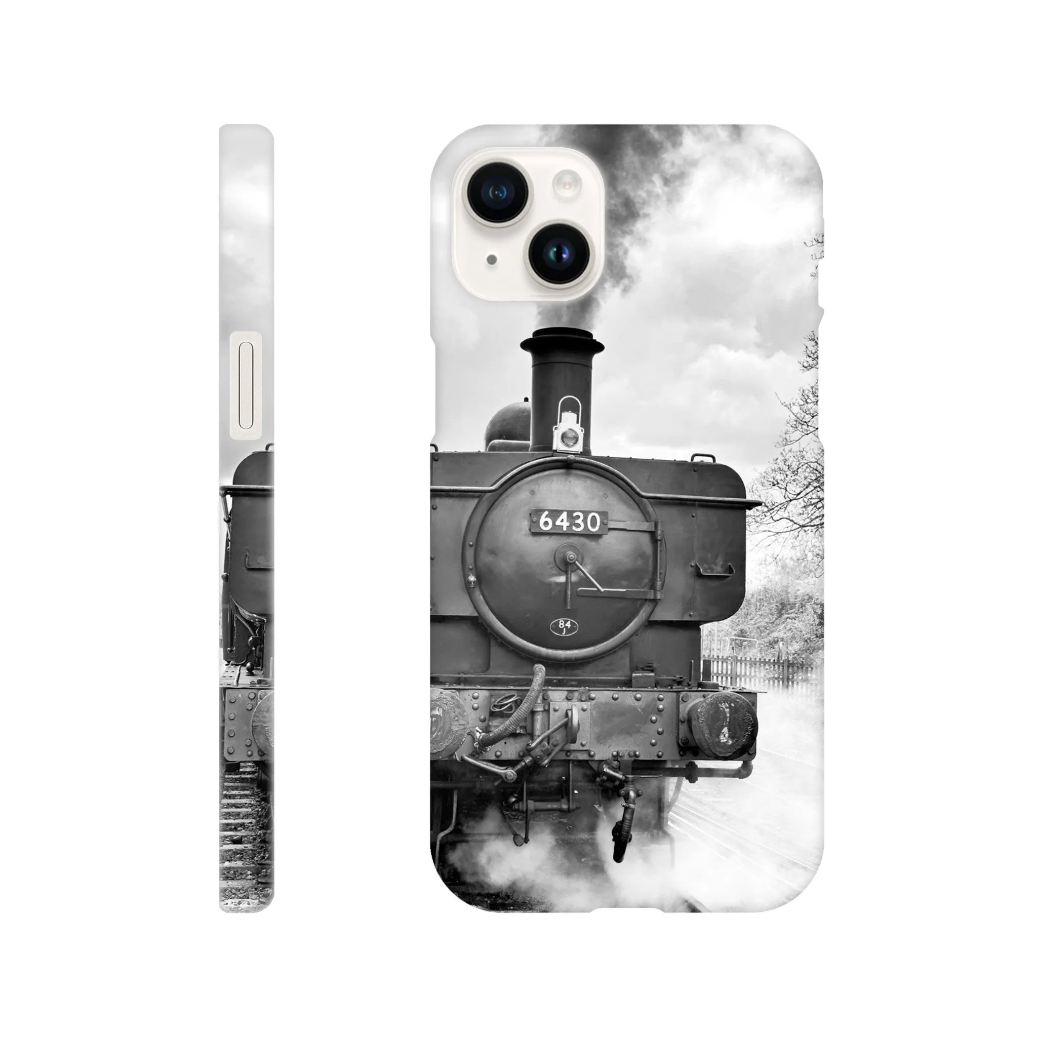 Gwilli Express Steam Train B&W Slim case Mobile Phone