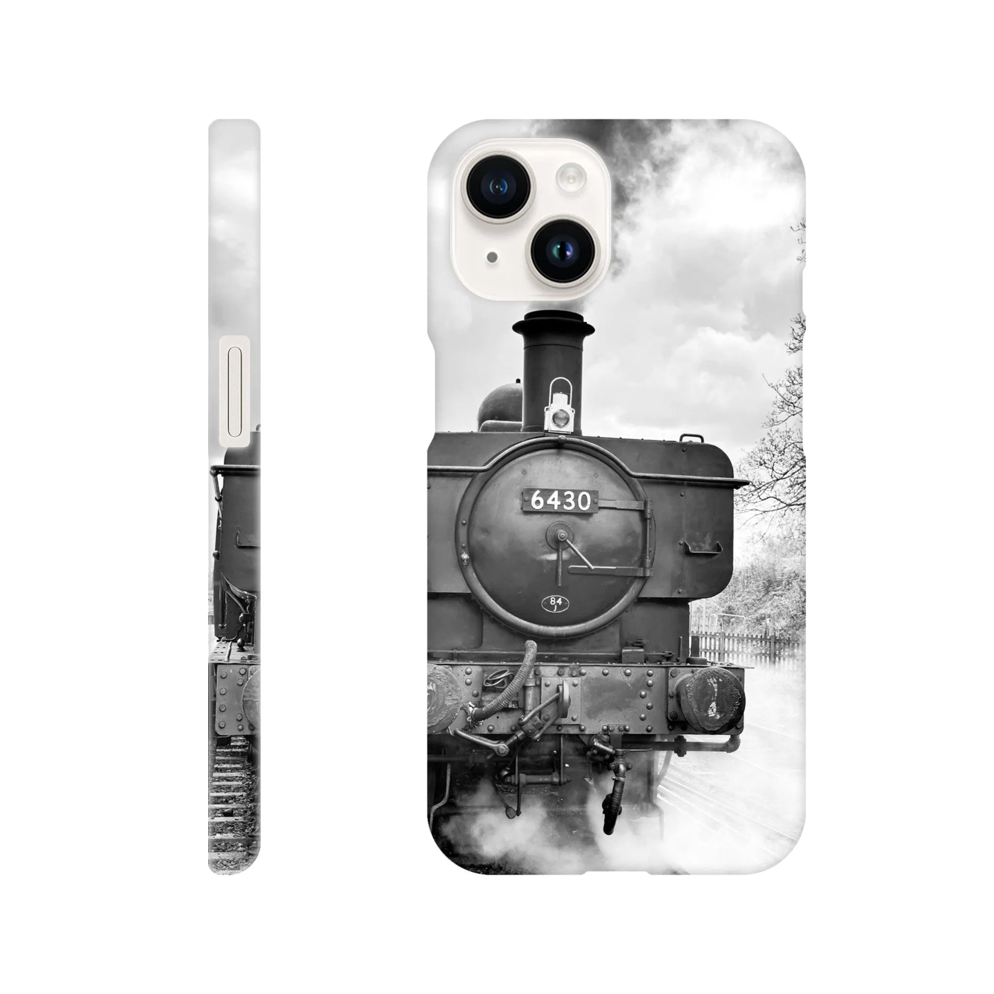 Gwilli Express Steam Train B&W Slim case Mobile Phone