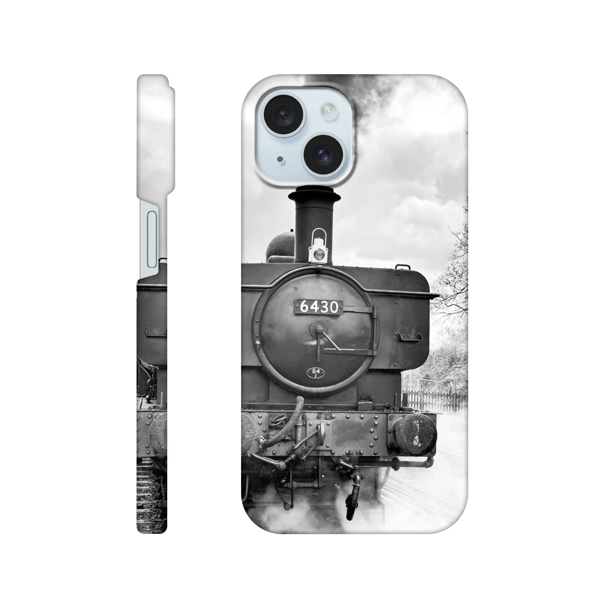 Gwilli Express Steam Train B&W Slim case Mobile Phone