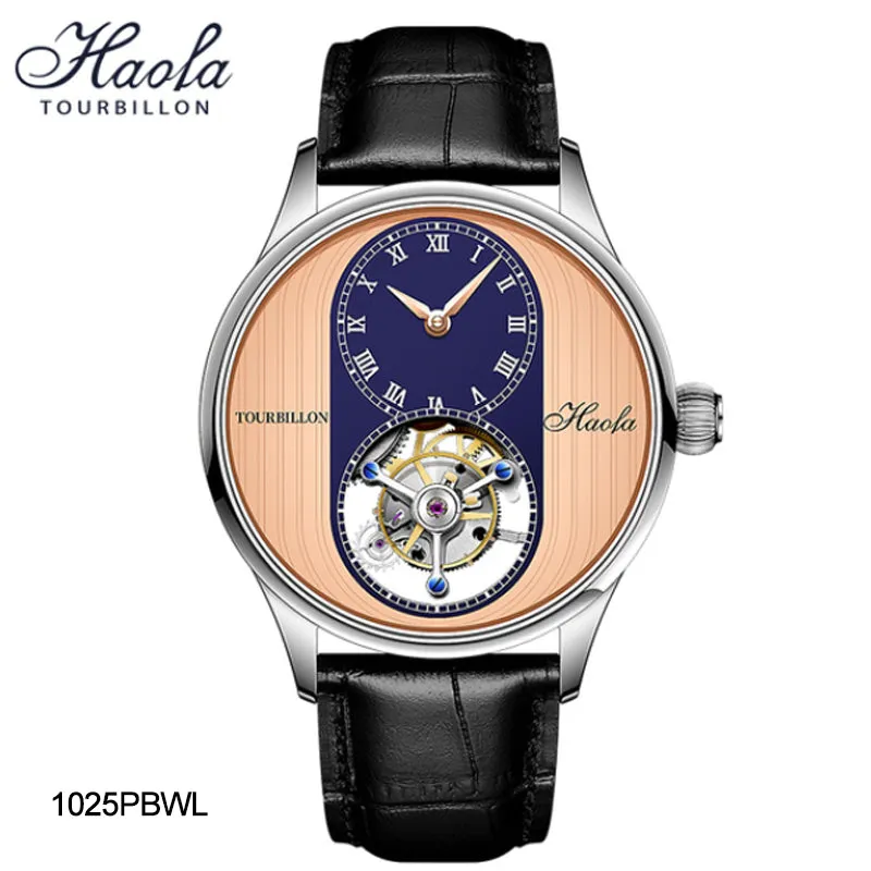 HAOFA 1025 Yacht Teak Wood Grain Craft Tourbillon Watch