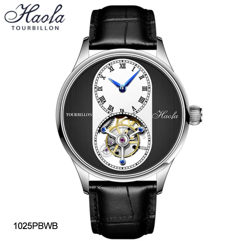 HAOFA 1025 Yacht Teak Wood Grain Craft Tourbillon Watch