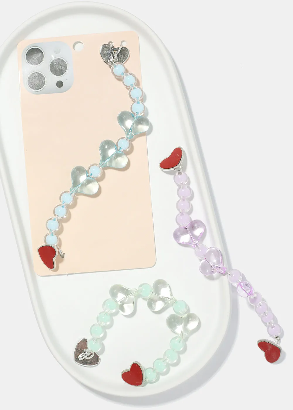 Heart Bead Phone Strap