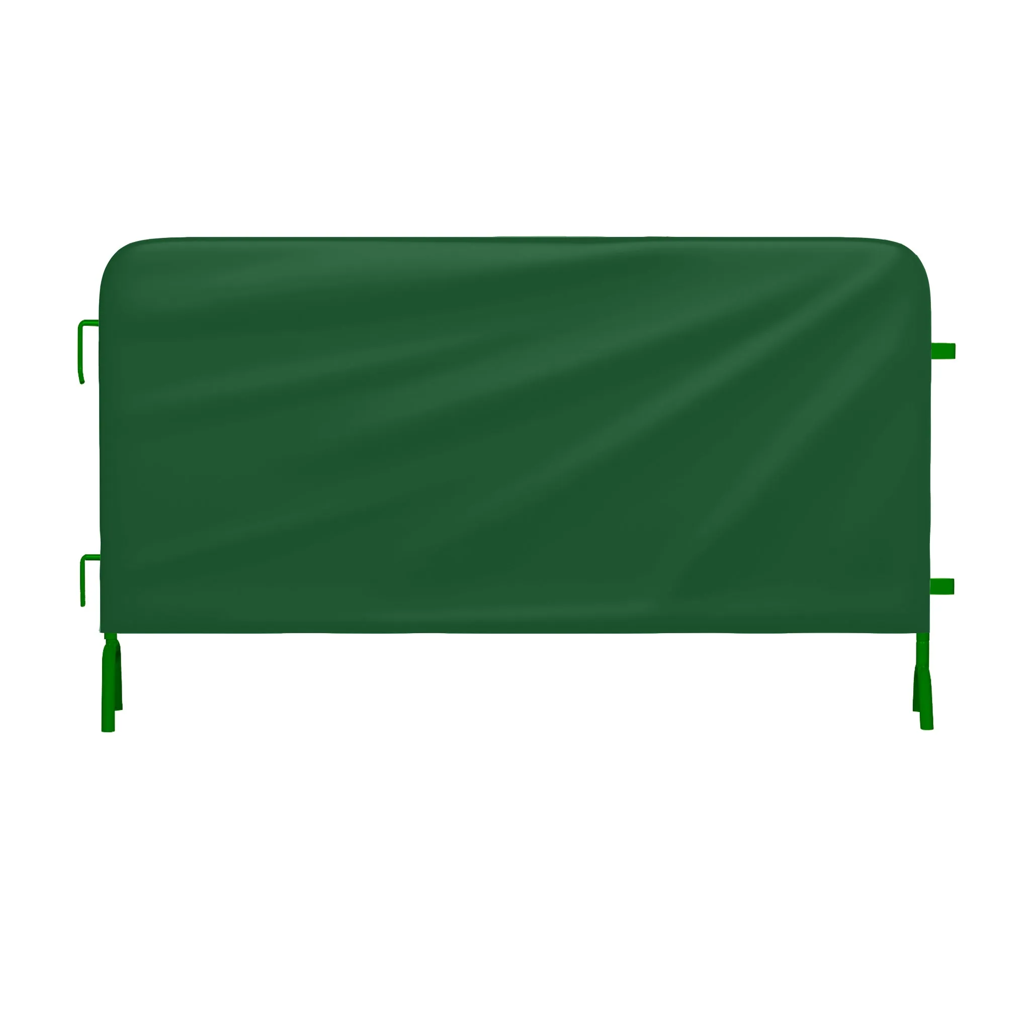 Heavy Duty Interlocking Steel Barricade, 8.5 Ft., Green - Angry Bull Barricades