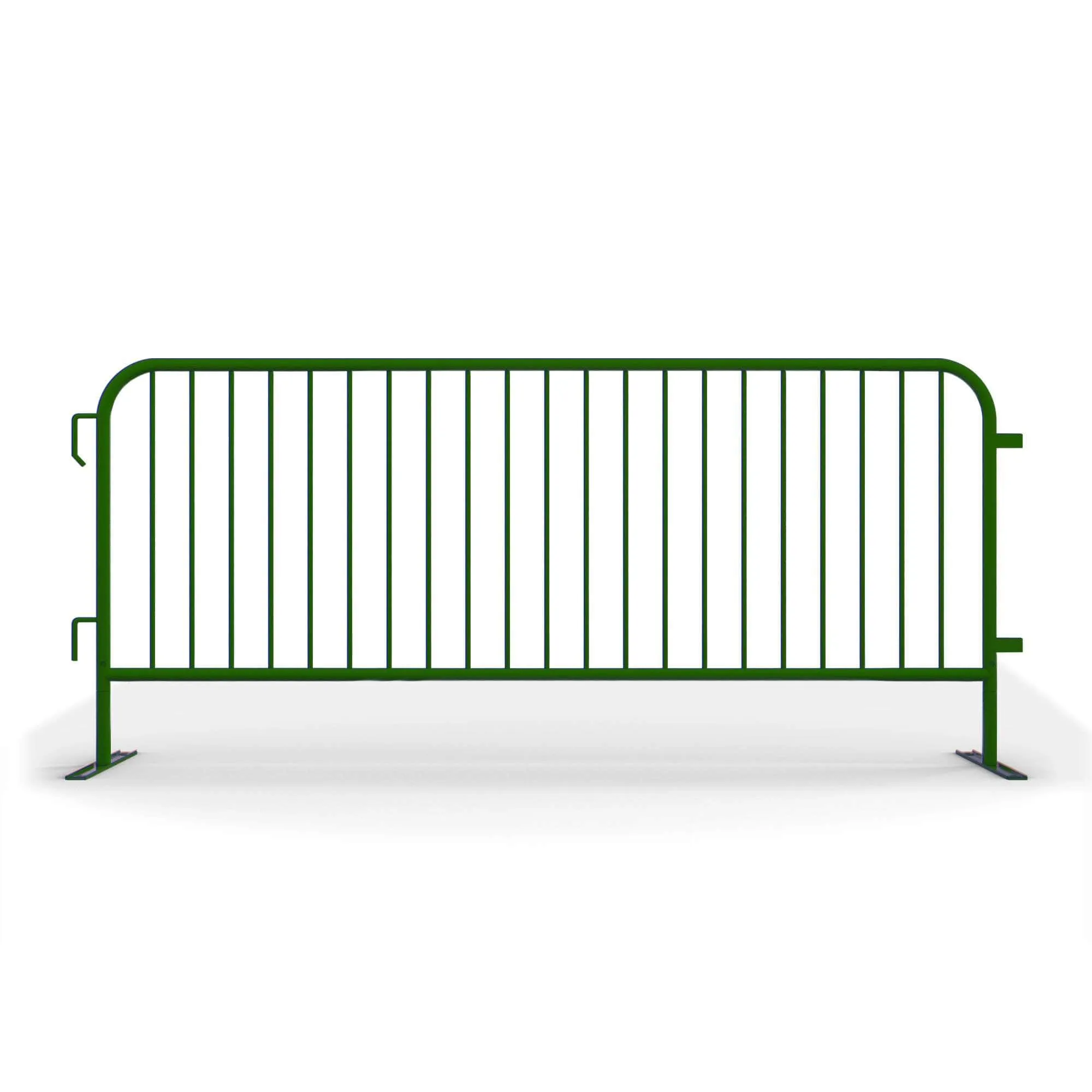 Heavy Duty Interlocking Steel Barricade, 8.5 Ft., Green - Angry Bull Barricades