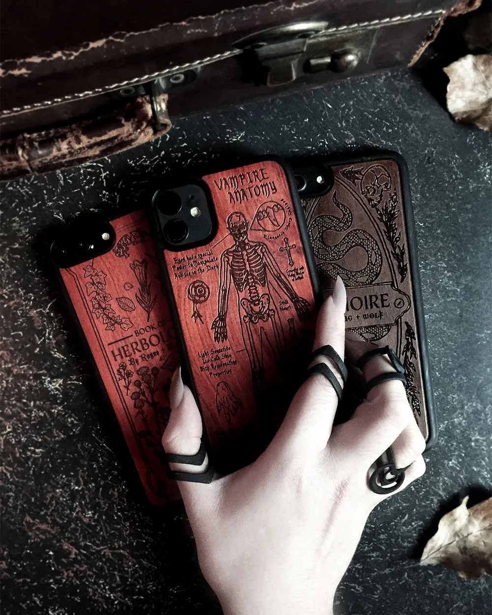 Herbology - Engraved Rose Wood Phone Case