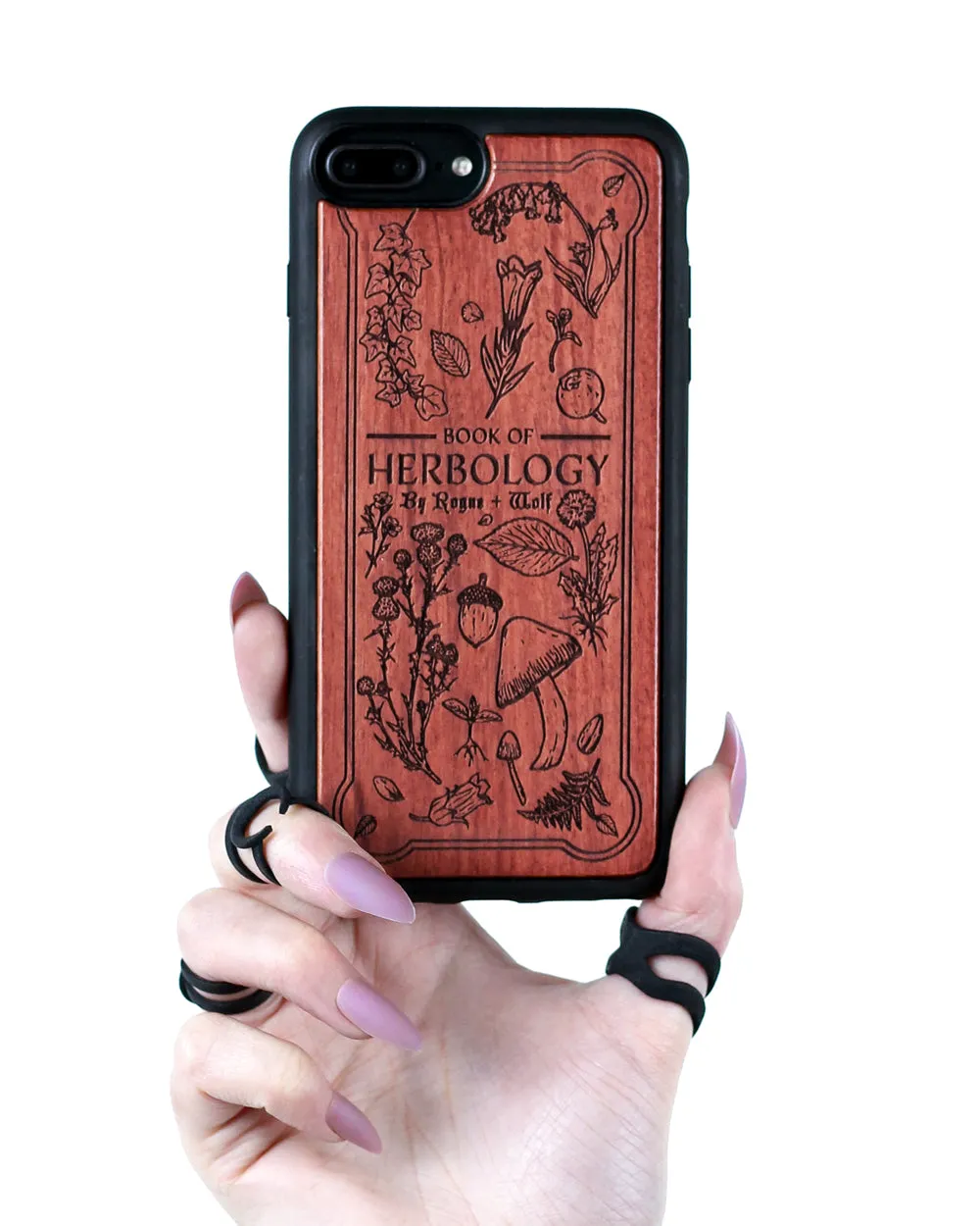 Herbology - Engraved Rose Wood Phone Case