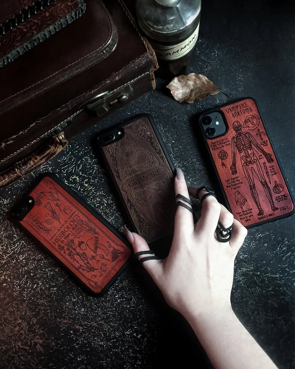 Herbology - Engraved Rose Wood Phone Case