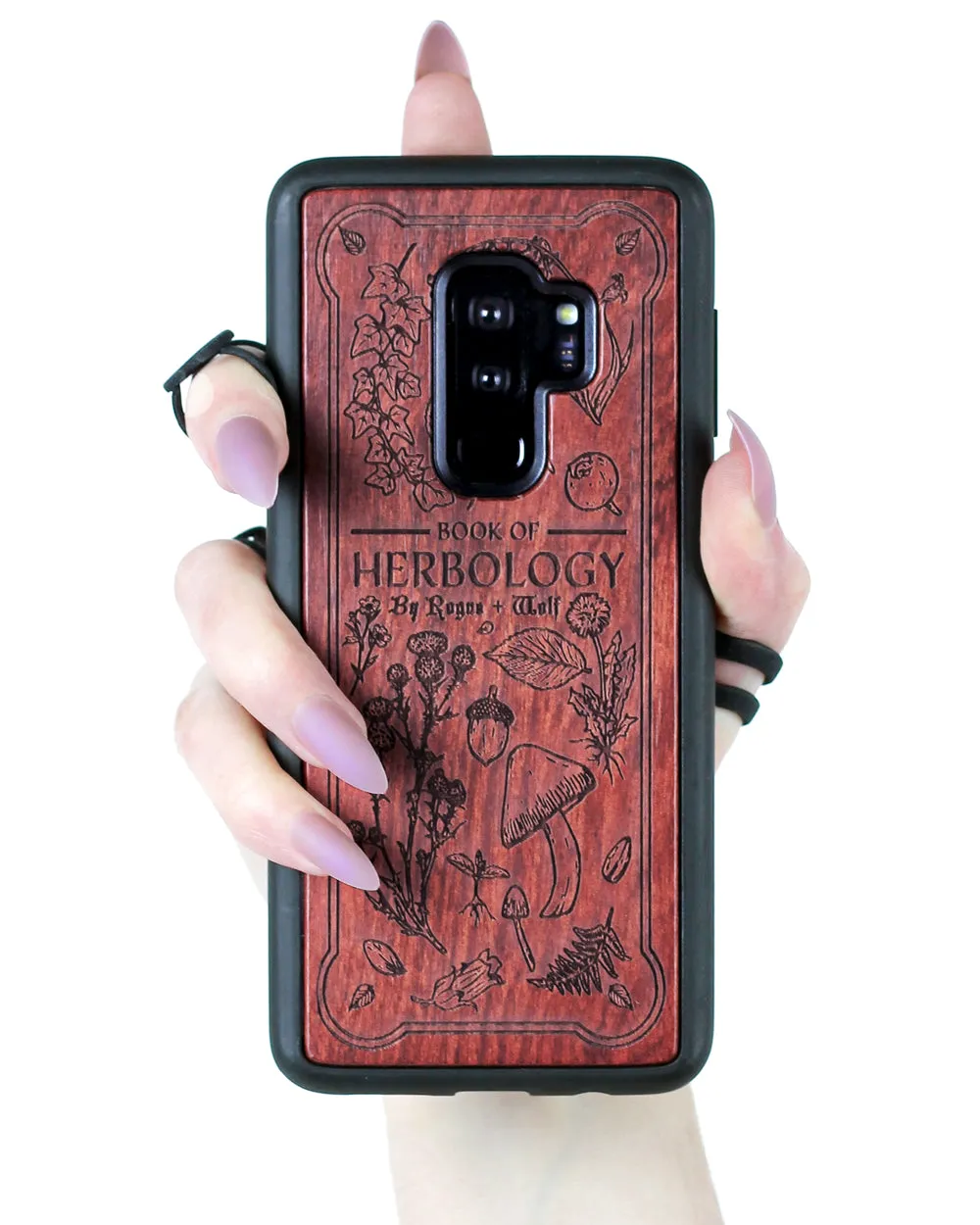 Herbology - Engraved Rose Wood Phone Case