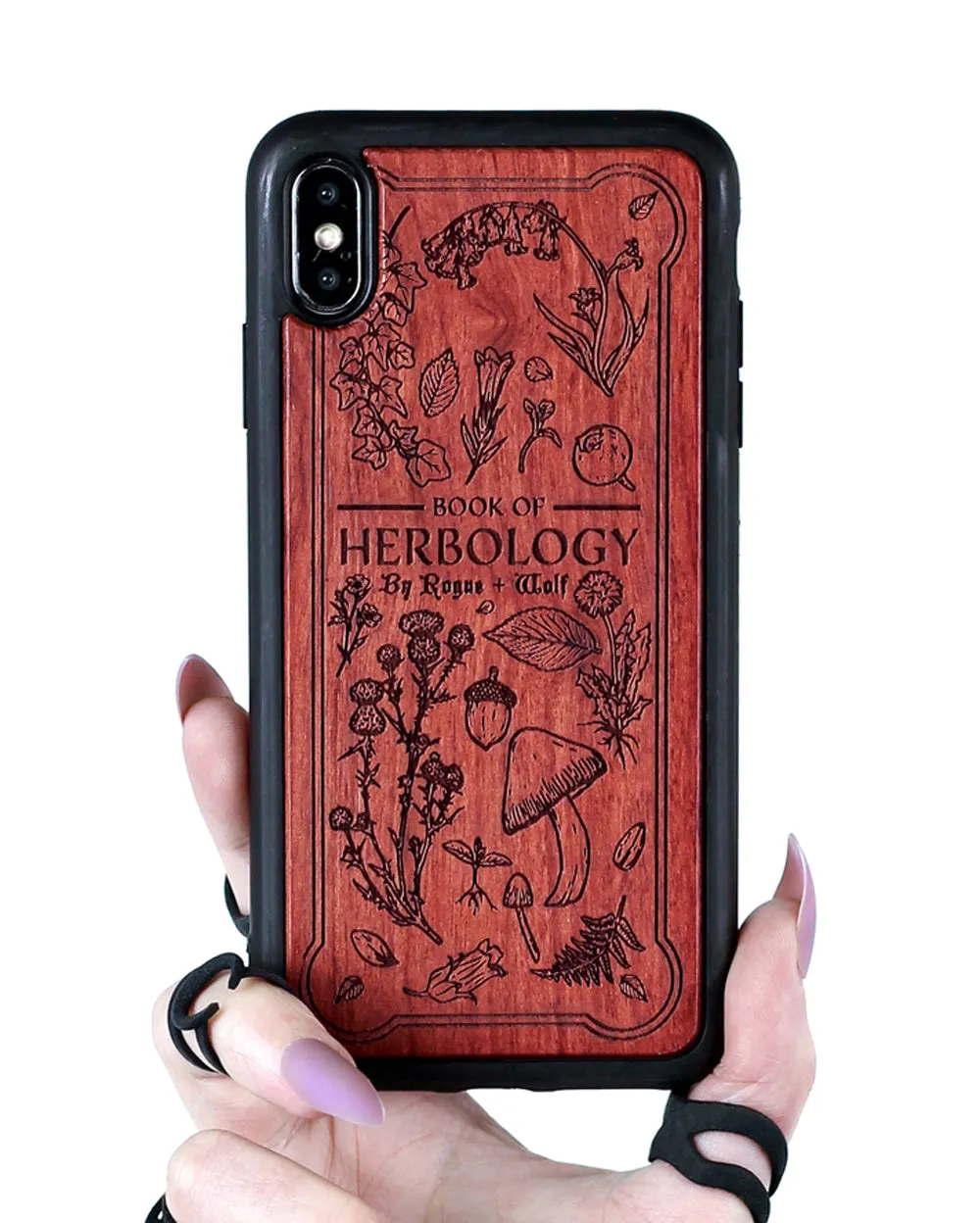 Herbology - Engraved Rose Wood Phone Case