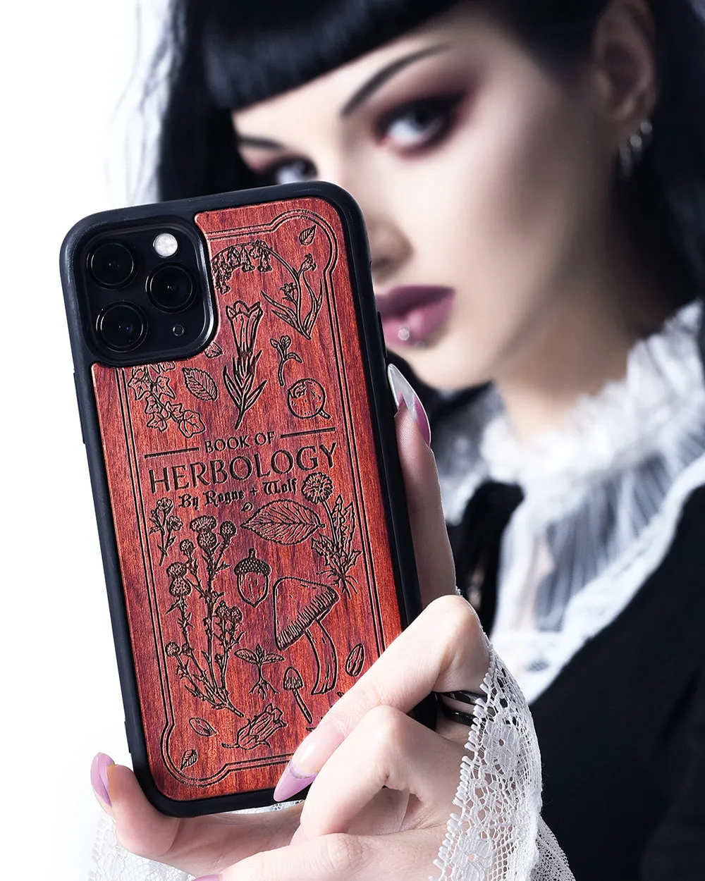 Herbology - Engraved Rose Wood Phone Case